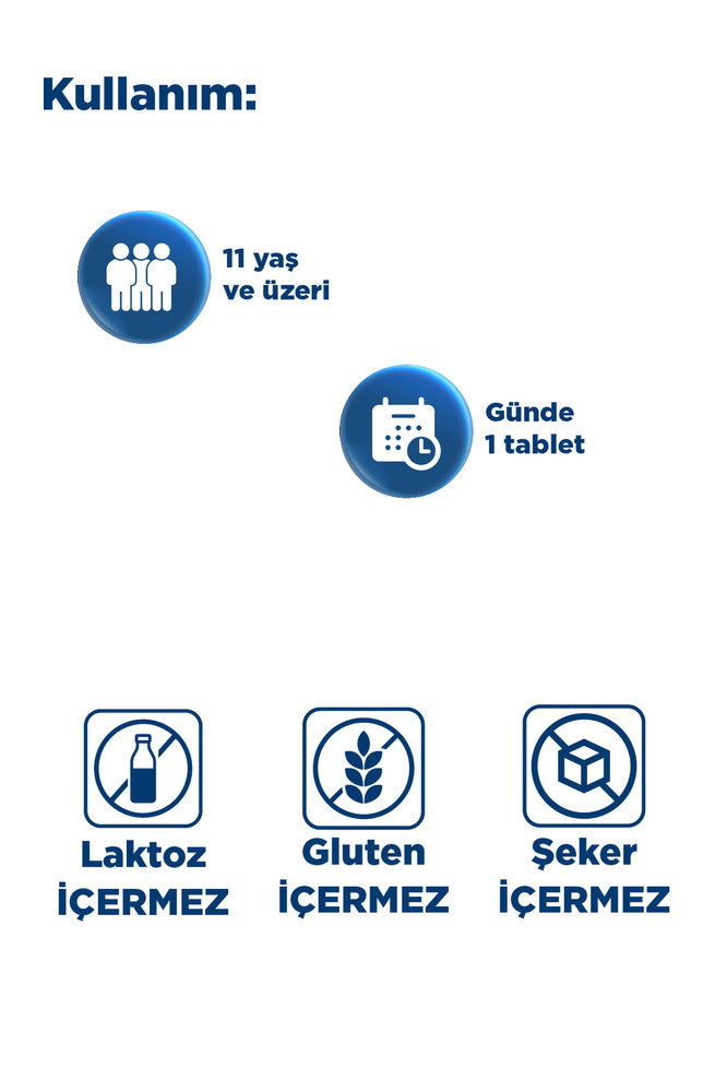 Dynavit Mag Complex 200mg Magnezyum Kompleks 3lü Form (Malat-Sitrat-Bisglisinat) 60 Tab - Magnesium Complex