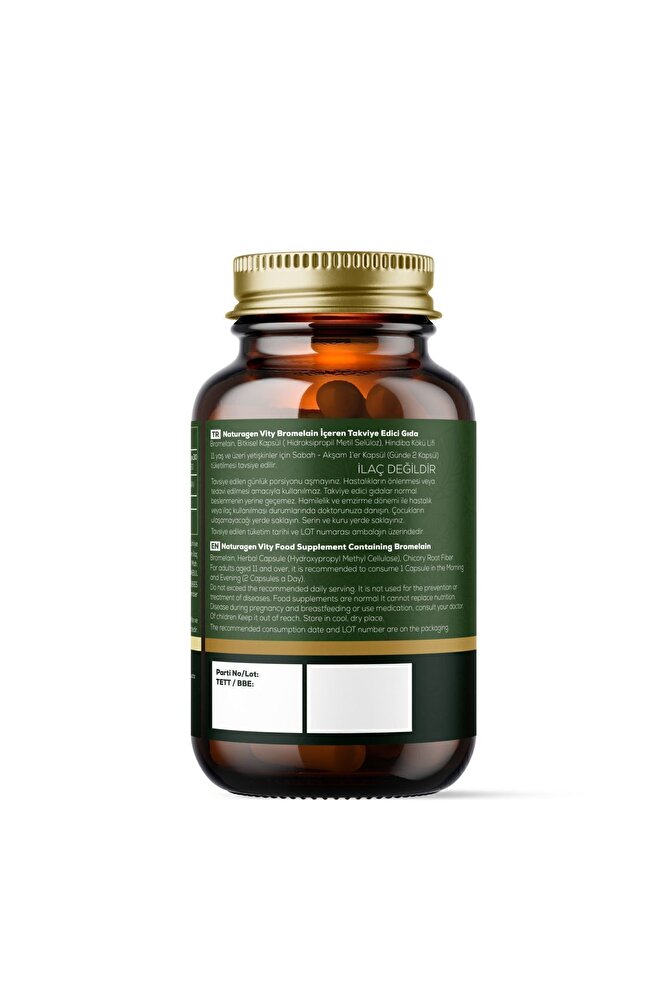 Naturagen Bromelain 1000 Mg 2400 Gdu Prebiyotikli 60 Kapsül