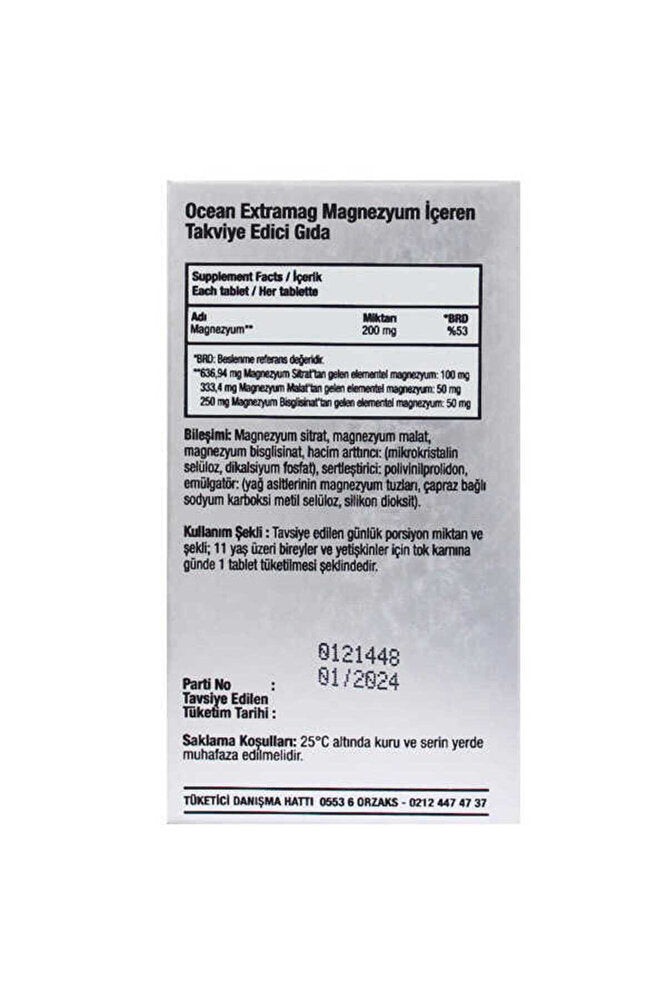 OCEAN EXTRAMAG 60 TABLET MAGNEZYUM