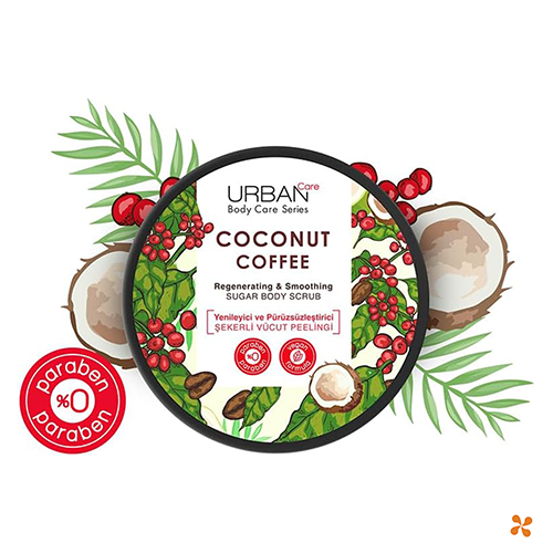 Urban Care Coconut Coffee Yenileyici ve Cilt Pürüzsüzleştirici Vücut Peeling 200 ml