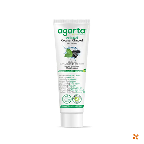 Agarta Hindistan Ceviz Aktif Karbonlu Diş Macunu 100 ml