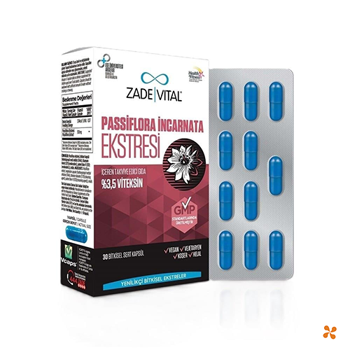 Zade Vital Passiflora 30 Kapsül
