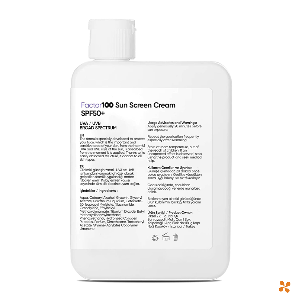 Factor100 Güneş Kremi SPF50+ 100 ml