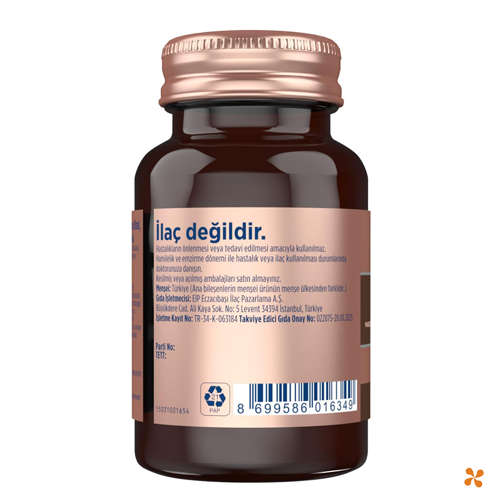 Dynavit Mag Complex 200mg Magnezyum Kompleks 3lü Form (Malat-Sitrat-Bisglisinat) 60 Tab - Magnesium Complex