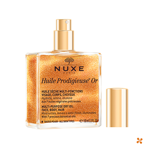 Nuxe Huile Prodigieuse OR Altın Parıltılı Yüz Vücut Saçlar İçin Çok Amaçlı Kuru Yağ 100 ml