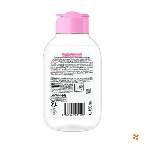 Garnier Micellar Kusursuz Makyaj Temizleme Suyu Hassas Ciltler 100 ml