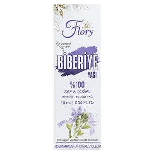 Flory Saf Uçucu Biberiye %100 Doğal Yağ Damlalıklı Kapaklı 10 ml