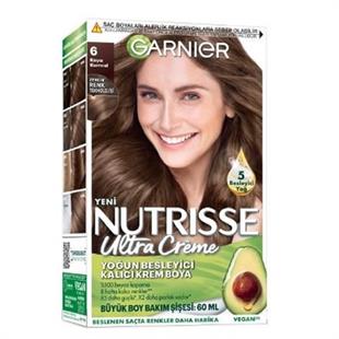 Garnier Nutrisse Yoğun Besleyici Kalıcı Krem Saç Boyası - Koyu Karamel 6,0