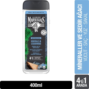 Le Petit Marseillais Duş Jeli For Men Mineral ve Sedir Ağacı 400 ml