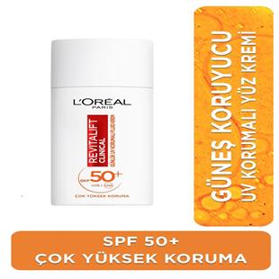 L'Oreal Paris Revitalift Clinical Leke Karşıtı Güneş Koruyucu Yüz Kremi SPF50 50 ml