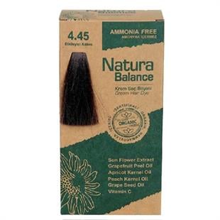Natura Balance Organik Krem Saç Boyası 60 ml - 4.45 Etkileyici Kahve
