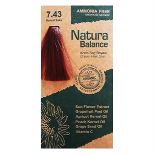 Natura Balance Organik Krem Saç Boyası 60 ml - 7.43 Kumral Bakır