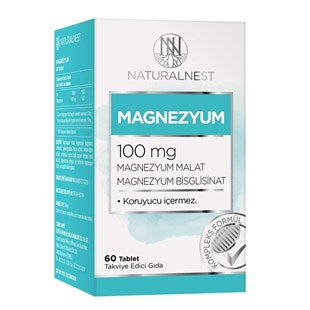 Naturalnest Magnezyum 100 mg 60 Tablet
