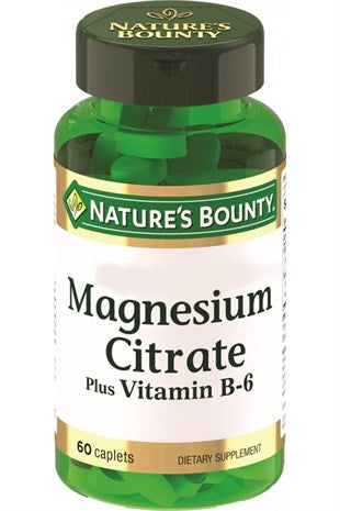 Nature's Bounty Magnesium Citrate Plus Vitamin B-6 60 Tablet