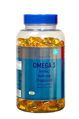 Naturlife Omega 3 Norveç Balık Yağı 200 Kapsül