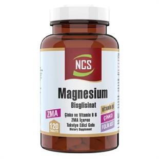 NCS Magnezyum Bisglisinat Çinko B6 Folik Asit 120 Tablet