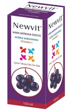 Newvit Kara Mürver & Afrika Sardunyası İçeren Takviye Edici Gıda 150 ml