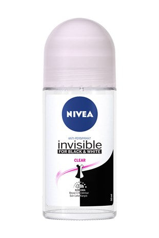 Nivea Invisible For Black & White Roll-On Clear 50 ml