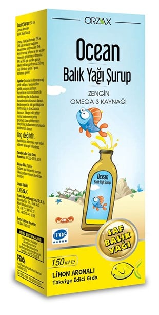 Ocean Omega 3 Portakallı Balık Yağı Şurubu 150 ml