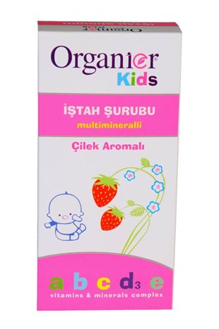 Organier Kids Çilek Aromalı İştah Açıcı Şurup 200 ml
