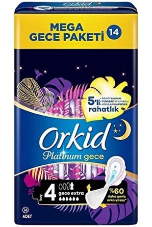 Orkid Platinium Gece Hijyenik Ped Extra 14'lü