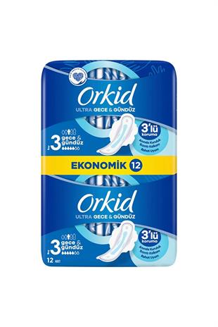 Orkid Ultra Extra Hijyenik Ped Gece 12'li