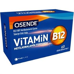 Osende Vitamin B12 60 Ağızda Dağılan Tablet