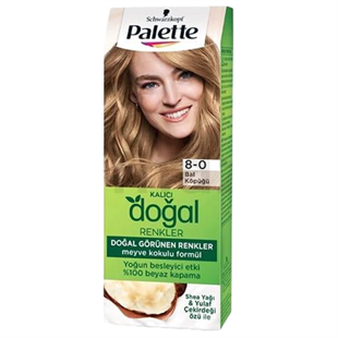 Palette Kalıcı Doğal Renkler Saç Boyası Bal Köpüğü 8,0