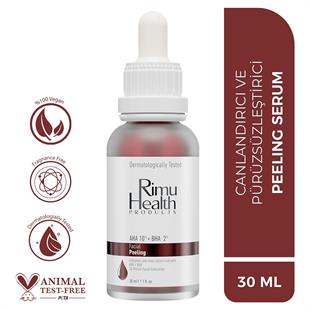 Rimu Health Products Canlandırıcı ve Cilt Tonu Eşitleyici Yüz Peeling Serum AHA 10% + BHA 2% 30 ml