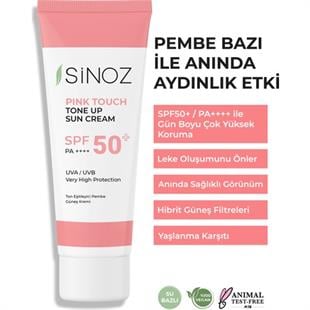Sinoz Güneş Kremi Pink Touch Ton Eşitleyici Pembe SPF50+ 50 ml