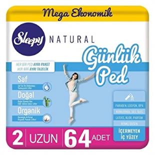 Sleepy Natural Günlük Ped Uzun 64'lü