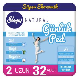 Sleepy Natural Günlük Ped Uzun 32'li