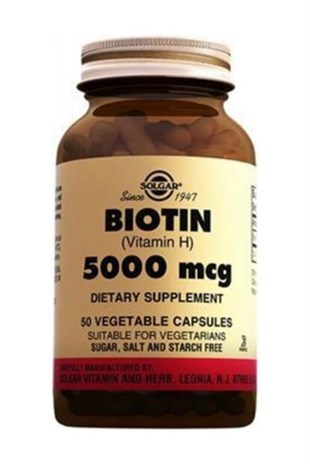 Solgar Biotin 5000 mcg 50 Kapsül