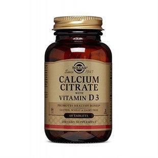 Solgar Calcium Citrate with Vitamin D3 250 mg 60 Tablet