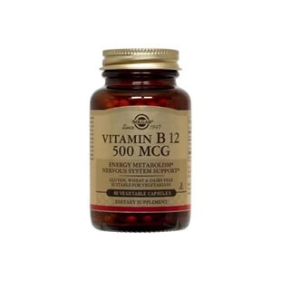 Solgar Vitamin B12 500 mcg 50 Vegetable Kapsül