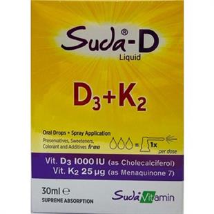 Suda Vitamin D3 K2 Likid Vitamin 30 ml