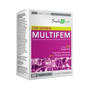 Suda Vitamin Multifem For Women Multivitamin 60 Bitkisel Kapsül