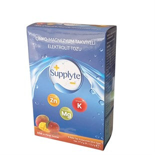Supplyte Çinko Magnezyum Takviyeli Elektrolit Saşe Şeftali Mango Aromalı 8'li