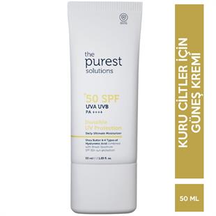 The Purest Solutions Invisible UV Protection Günlük Kullanıma Uygun Nemlendiricili Güneş Kremi SPF50+ 50 ml