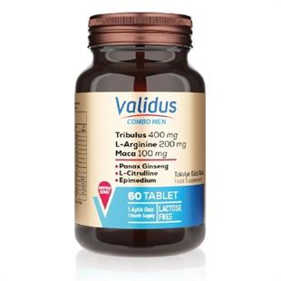 Validus Combo-Men Tribulus 400 mg + L-Arginine 200 mg + Maca 100 mg 60 Tablet