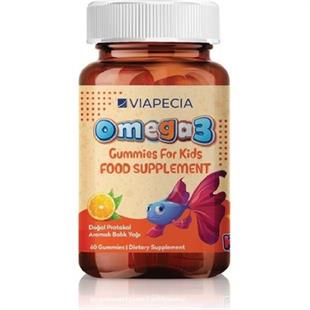 Viapecia Çocuklar İçin Portakal Aromalı Omega 3 Jelibonlar 60'lı