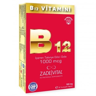 Zade Vital B12 Vitamini 1000 mcg 30 Kapsül